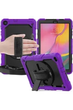Newface Samsung Galaxy T510 Tab A 10.1 Kılıf Pars Tablet Kapak - Mor - Görsel 4