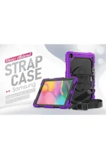 Newface Samsung Galaxy T510 Tab A 10.1 Kılıf Pars Tablet Kapak - Mor - Görsel 7