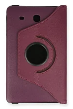 Newface Samsung Galaxy T560 Tab E 9.7 Kılıf 360 Tablet Deri Kılıf - Mürdüm - Görsel 2