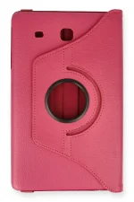 Newface Samsung Galaxy T560 Tab E 9.7 Kılıf 360 Tablet Deri Kılıf - Pembe - Görsel 2