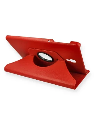 Newface Samsung Galaxy T590 Tab A 10.5 Kılıf 360 Tablet Deri Kılıf - Kırmızı
