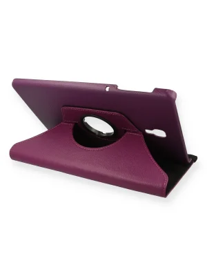 Newface Samsung Galaxy T590 Tab A 10.5 Kılıf 360 Tablet Deri Kılıf - Mürdüm