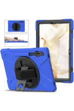 Newface Samsung Galaxy T737 Tab S7 FE 12.4 Kılıf Amazing Tablet Kapak - Mavi - Görsel 2