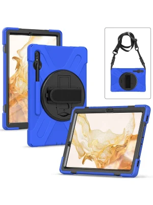 Newface Samsung Galaxy T737 Tab S7 FE 12.4 Kılıf Amazing Tablet Kapak - Mavi