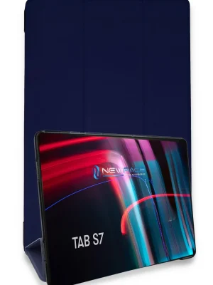 Newface Samsung Galaxy T870 Tab S7 11 Kılıf Tablet Smart Kılıf - Lacivert