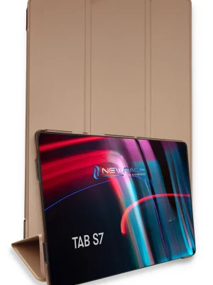 Newface Samsung Galaxy T870 Tab S7 11 Kılıf Tablet Smart Kılıf - Rose Gold