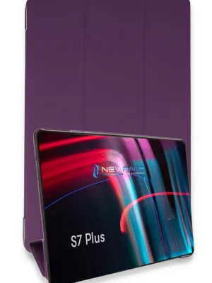 Newface Samsung Galaxy T970 Tab S7 Plus 12.4 Kılıf Tablet Smart Kılıf - Mor
