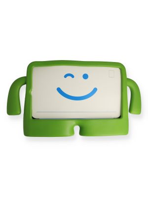 Newface iPad 10.2 (8.nesil) Kılıf Karakter Tablet Silikon - Yeşil