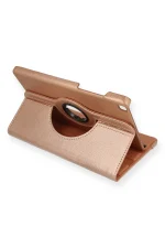 Newface Samsung Galaxy Tab A9 Kılıf 360 Tablet Deri Kılıf - Rose Gold - Görsel 3