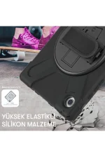 Newface Samsung Galaxy Tab A9 Kılıf Amazing Tablet Kapak - Siyah - Görsel 6