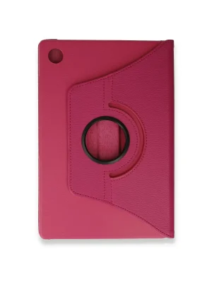 Newface Samsung Galaxy Tab A9 Plus Kılıf 360 Tablet Deri Kılıf - Pembe