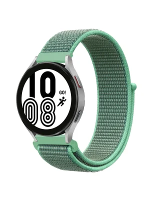 Newface Samsung Galaxy Watch 4 Hasırlı Cırtcırtlı Kordon - Turkuaz