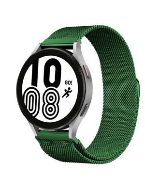 Newface Samsung Galaxy Watch 4 Metal Mıknatıslı Kordon - Haki Yeşil