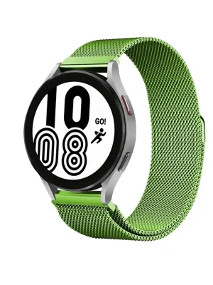 Newface Samsung Galaxy Watch 4 Metal Mıknatıslı Kordon - Yeşil