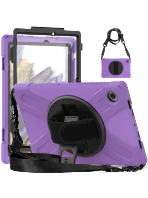 Newface Samsung Galaxy X200 Tab A8 10.5 Kılıf Amazing Tablet Kapak - Mor