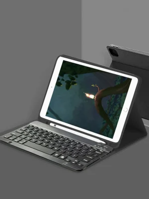 Newface Samsung Galaxy X200 Tab A8 10.5 Kılıf KC01 Smart Klavyeli Tablet Kılıfı - Siyah