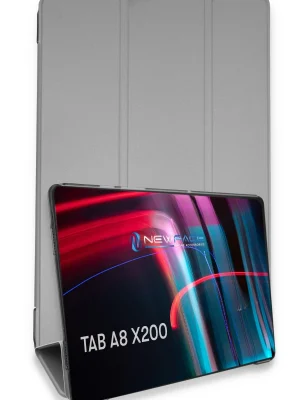 Newface Samsung Galaxy X200 Tab A8 10.5 Kılıf Tablet Smart Kılıf - Gri