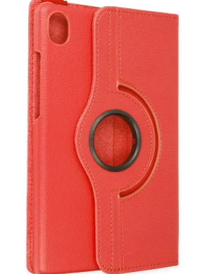 Newface Samsung Galaxy X510 Tab S9 FE 11 Kılıf 360 Tablet Deri Kılıf - Kırmızı