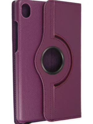 Newface Samsung Galaxy X510 Tab S9 FE 11 Kılıf 360 Tablet Deri Kılıf - Mürdüm