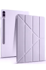 Newface Samsung Galaxy X610 Tab S9 FE Plus 12.4 Kılıf Kalemlikli Mars Tablet Kılıfı - Açık Mor