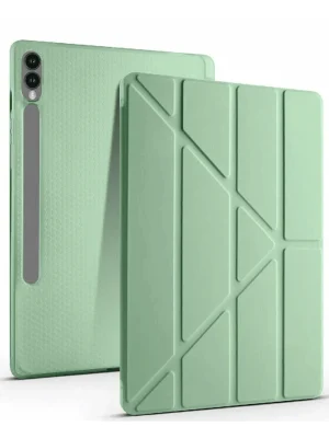 Newface Samsung Galaxy X610 Tab S9 FE Plus 12.4 Kılıf Kalemlikli Mars Tablet Kılıfı - Açık Yeşil