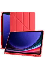 Newface Samsung Galaxy X610 Tab S9 FE Plus 12.4 Kılıf Kalemlikli Mars Tablet Kılıfı - Kırmızı - Görsel 4