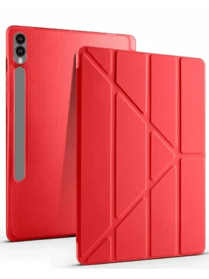 Newface Samsung Galaxy X610 Tab S9 FE Plus 12.4 Kılıf Kalemlikli Mars Tablet Kılıfı - Kırmızı