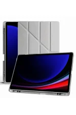 Newface Samsung Galaxy X610 Tab S9 FE Plus 12.4 Kılıf Kalemlikli Mars Tablet Kılıfı - Koyu Gri - Görsel 4