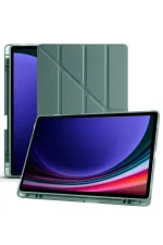 Newface Samsung Galaxy X610 Tab S9 FE Plus 12.4 Kılıf Kalemlikli Mars Tablet Kılıfı - Koyu Yeşil - Görsel 4