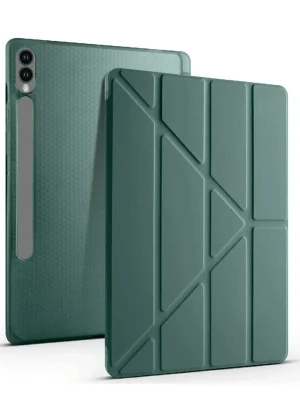 Newface Samsung Galaxy X610 Tab S9 FE Plus 12.4 Kılıf Kalemlikli Mars Tablet Kılıfı - Koyu Yeşil