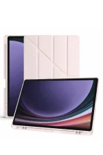 Newface Samsung Galaxy X610 Tab S9 FE Plus 12.4 Kılıf Kalemlikli Mars Tablet Kılıfı - Rose Gold - Görsel 4