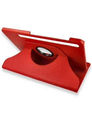 Newface Samsung Galaxy X800 Tab S8 Plus 12.4 Kılıf 360 Tablet Deri Kılıf - Kırmızı
