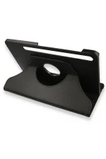 Newface Samsung Galaxy X800 Tab S8 Plus 12.4 Kılıf 360 Tablet Deri Kılıf - Siyah