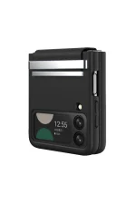 Newface Samsung Galaxy Z Flip 3 Kılıf Belt Flip Kapak - Siyah - Görsel 5