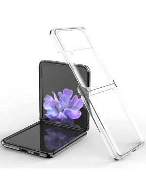 Newface Samsung Galaxy Z Flip 3 Kılıf Fold TPU Silikon - Şeffaf
