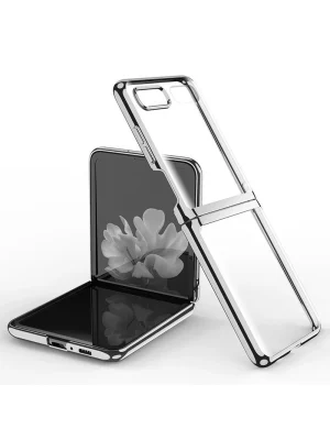 Newface Samsung Galaxy Z Flip 4 Kılıf Fold Element Kapak - Gümüş