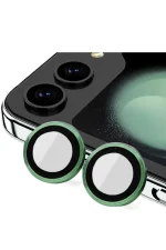 Newface Samsung Galaxy Z Flip 5 Valdez Metal Kamera Lens - Koyu Yeşil