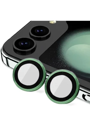 Newface Samsung Galaxy Z Flip 5 Valdez Metal Kamera Lens - Koyu Yeşil
