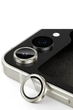 Newface Samsung Galaxy Z Flip 5 Valdez Metal Kamera Lens - Krem
