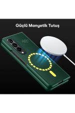 HDD Samsung Galaxy Z Fold 4 Kılıf HBC-156 Forum Magneticsafe Kapak - Koyu Yeşil - Görsel 2
