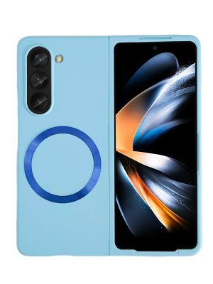 Newface Samsung Galaxy Z Fold 5 Kılıf Mata Fold Kapak - Sierra Blue