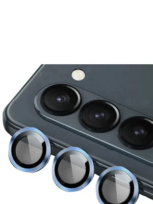 Newface Samsung Galaxy Z Fold 5 Valdez Metal Kamera Lens - Mavi