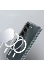 Newface Samsung Galaxy Z Fold 6 Kılıf Magneticsafe Şeffaf Silikon - Şeffaf - Görsel 2