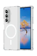 Newface Samsung Galaxy Z Fold 7 Kılıf Magneticsafe Şeffaf Silikon - Şeffaf