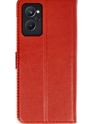 Newface Realme 9i Trend S Plus Kapaklı Kılıf - Kırmızı