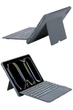 Newface T5507D iPad Pro 11 (2022) Kılıf Palermo Ledli Klavyeli Standlı Tablet Kılıfı - Siyah - Görsel 4