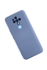 Newface Tecno Camon 16 Kılıf Nano içi Kadife Silikon - Gri - Görsel 2