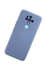 Newface Tecno Camon 16 Kılıf Nano içi Kadife Silikon - Gri - Görsel 3