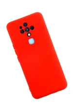 Newface Tecno Camon 16 Kılıf Nano içi Kadife Silikon - Kırmızı - Görsel 2