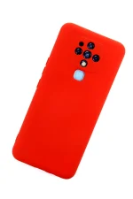 Newface Tecno Camon 16 Kılıf Nano içi Kadife Silikon - Kırmızı - Görsel 3